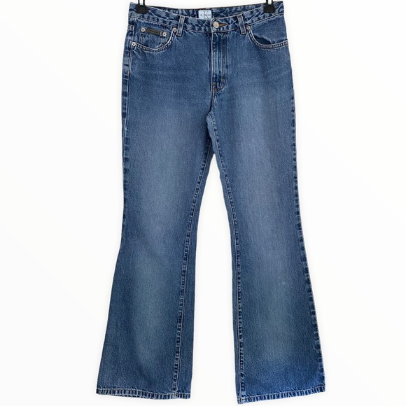 Calvin Klein 90’s Vintage Light Wash Sandblast 21 Flare Jeans Size 7 - Picture 2 of 14